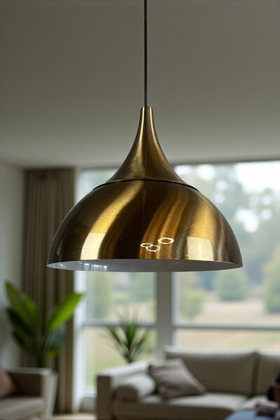 Bamyum Yimpi Eskitme Avize Tekli Sarkıt Eskitme Kubbe Başlık Salon Mutfak Kuaför Dekoratif Aydınlatma