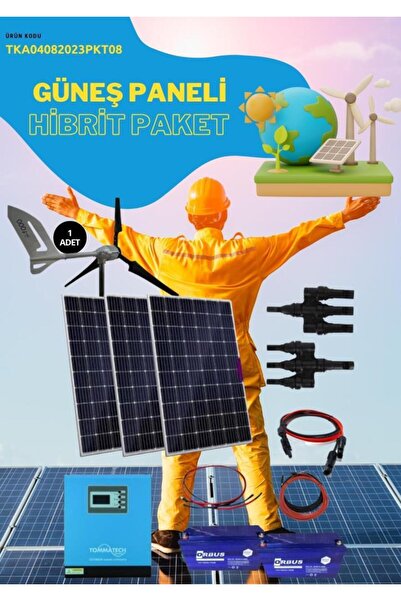 Teknovasyon Arge Güneş Enerjisi  Hibrit Paket 3 Kva Tam Sinüs İnverter 330 watt Güneş Paneli 150 Amper Jel Akü 1000 W