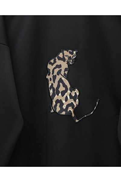 Modamorfo Scuba Suit with Leopard Figure and Patterned Pants - Black