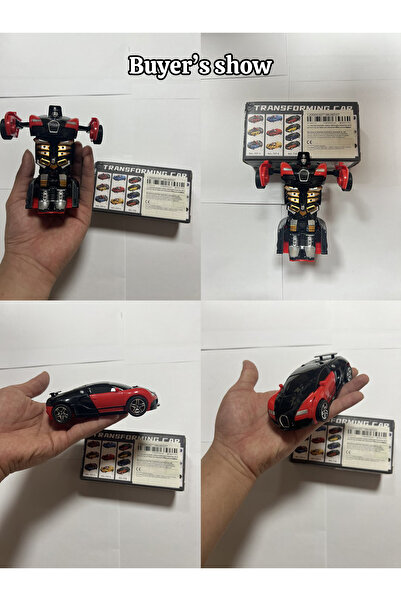 Choice1 روبوت تشوه الاصطدام التلقائي بنقرة واحدة باللون الأحمر هدية للأولاد، سيارة لعبة ذات شكل مزدوج للأب والابن من Interactiv