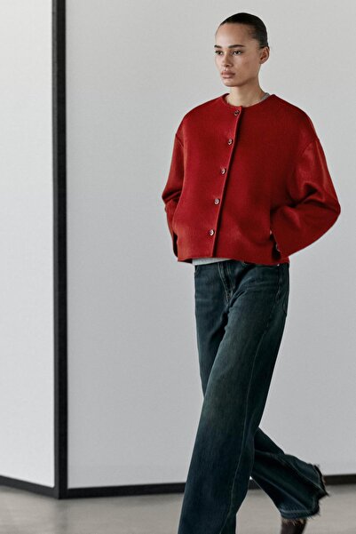 Massimo Dutti Dikişli yün karışımı ceket