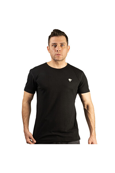 Wolftrap Tactical Tricou negru basic pentru bărbați FUR - mânecă scurtă guler rotund Regular Fit