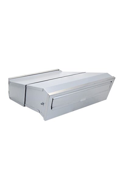 damech Mailbox, stainless steel, adjustable depth, silver, C4 format, 30x24/40.5x11 cm,
