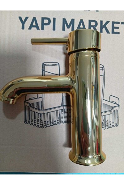 KcA Fixed Sink Faucet Gold Delta Rod Handle