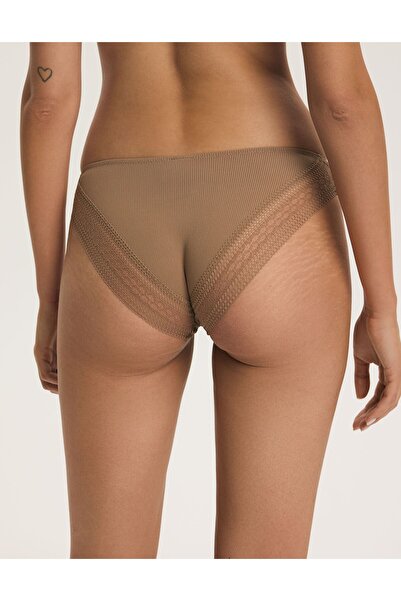 ESOTIQ Set de chiloți pentru femei, pachet de 2, chiloți brazilieni cu imprimeu nervuri și dantelă | Pakis