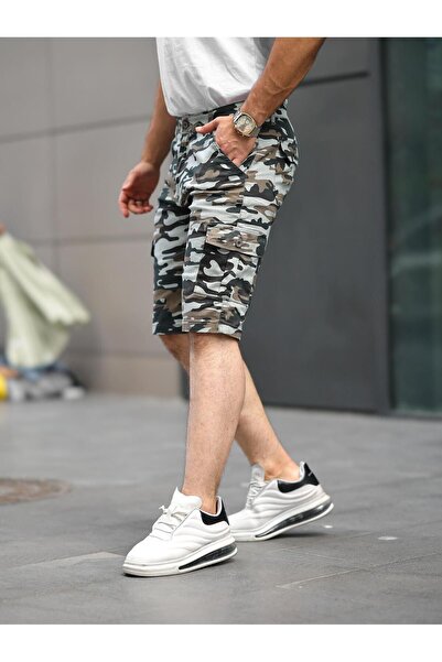 comstar Men's Cargo Side Pocket Gabardine Flexible Fabric Slim Fit Capri