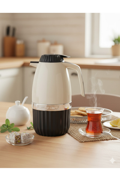 Star Termos 2 Litre Elegant Serisi Cam Termos - Siyah | 12 saat sıcak - 24 saat soğuk muhafaza