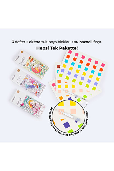 Mideer 3ü 1 Arada Sulu Boya Hediye Seti