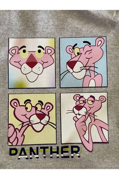 Gönülden Tasarım 17x14 cm 4 bucăți Pink Panther Imprimare care se lipsește cu fier de călcat Applique Crest Tricou imprimare