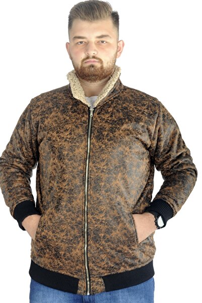 ModeXL Mode Xl Large Size Coat Furry Suede 22603 Tan