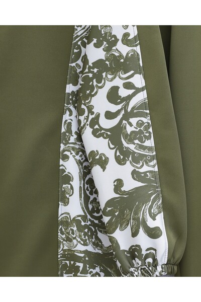 Modamorfo Zippered hooded patterned scuba suit - khaki