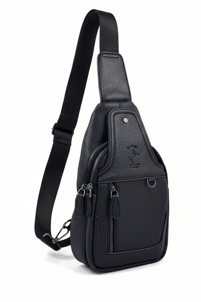 en deri Erkek Siyah Çok Bölmeli Günlük Çapraz Askılı Omuz Çantası