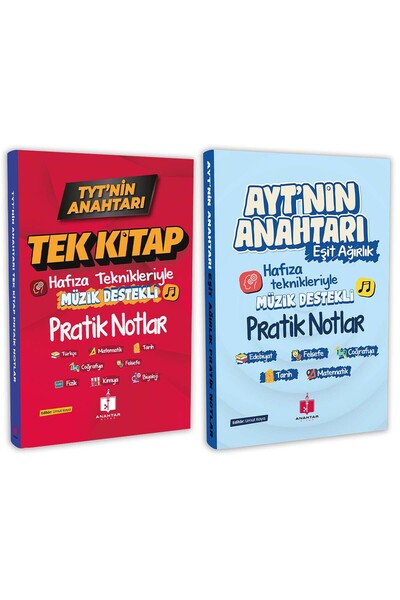 Anahtar Kitap 2026 Tyt'nin Anahtarı Tek Kitap Pratik Notlar Ayt Eşit Ağırlık ...