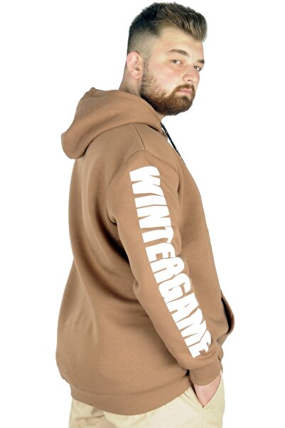 ModeXL Ανδρικό καγκουρό με κουκούλα - Wintergame 22541, Sütlükkahve