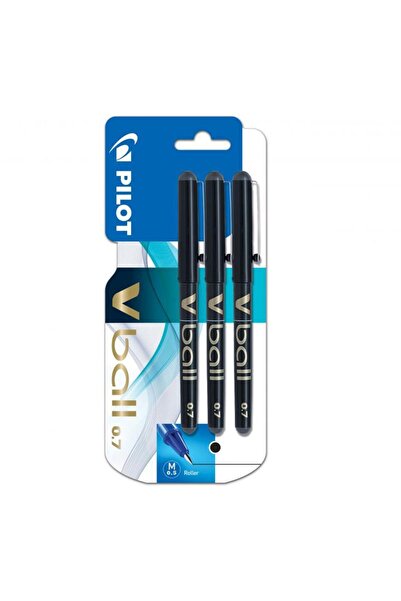 Pilot V-Ball 0.5 Siyah Sıvı Mürekkepli Roller Kalem 3'lü
