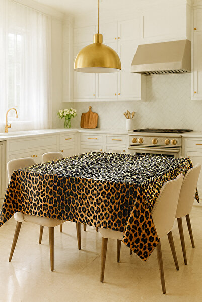 Çeyiz Bahçesi Leopar Mutfak Masa Örtüsü