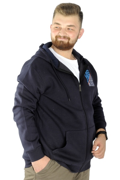 ModeXL Mode Xl Чоловічий светр на блискавці Free Your Mind 22536 Синій