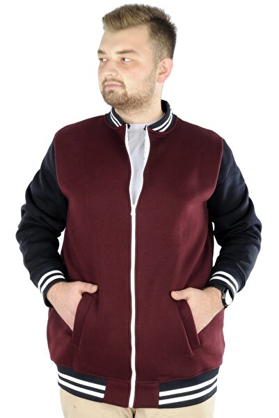 ModeXL Mode Xl Plus Size Men's College Coat 22618 Plum