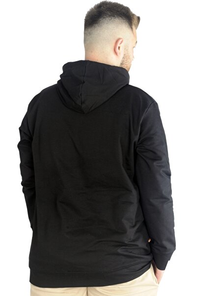 ModeXL Mode Xl Чоловічий світшот з капюшоном і кишенями-кенгуру 22527 Чорний