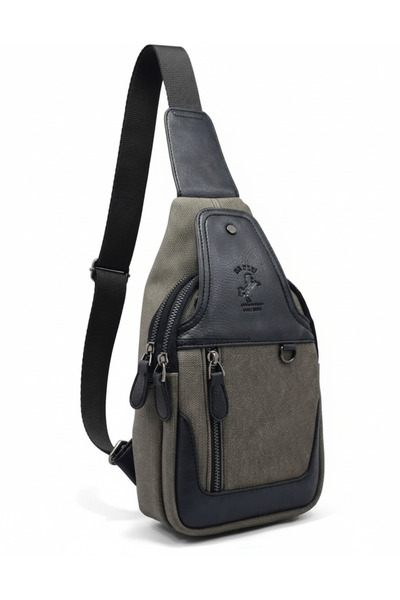 en deri Antrasit Kanvas Çapraz Askılı Omuz Çantası Kanvas Çanta