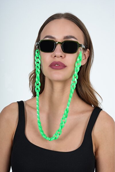 JULIANO Green Thick Design Acrylic Glasses Chain