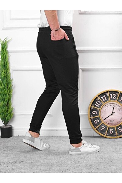 comstar Ανδρικό καλοκαιρινό μαύρο φούτερ με ελαστική μέση