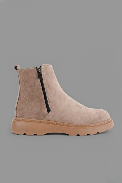 MUGGO Chelsey Genuine Leather Double Zipper Men's Winter Boots