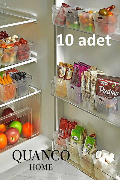quanco Buzdolabı Kapak Içi Düzenleyici-10’lu Mini Buzdolabı Kapağı Organizer ...