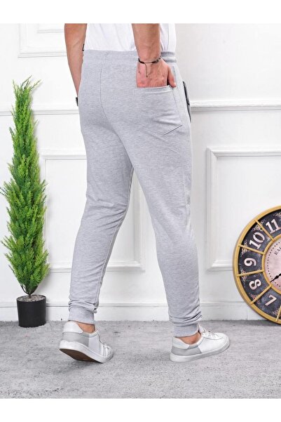 comstar Чоловічі літні штани з еластичним поясом і принтом, кольору димчастого