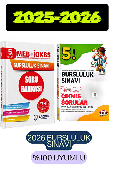 Ardışık Yayıncılık 5. Sınıf Bursluluk Sınavı Soru Bankası Çıkmış Sorular Benz...