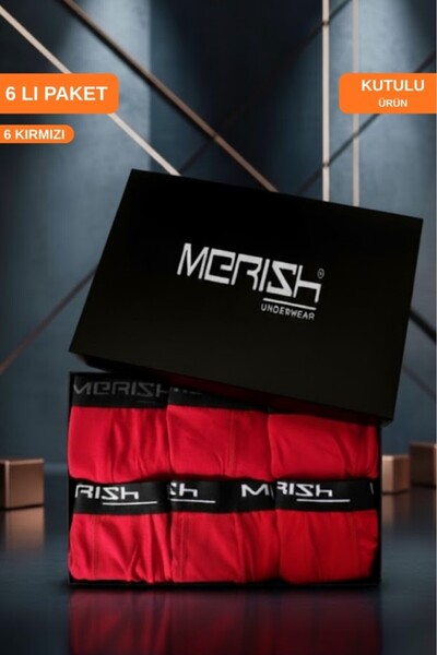 Merish Underwear Men's 6-Piece Premium Lycra Boxers (Boxed Product)