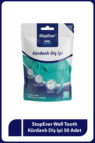 StopEver Well Tooth Kürdanlı Diş İpi 50 Adet
