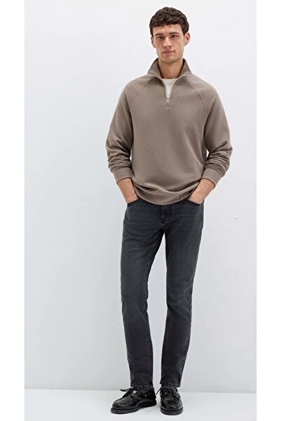 Mavi 0S10483-70380 Half Zipper Sweatshirt Beige