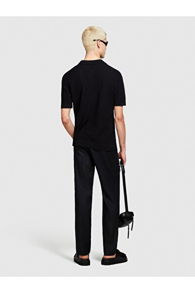 Sisley بنطلون رجالي من الكتان بنسبة 100% ذو قصة ضيقة ومريحة - 324P4AGHSF049