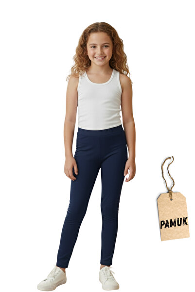 Dolce Destino Kız Çocuk Tayt - Lacivert Pamuklu Likralı Mevsimlik Uzun Çocuk ...