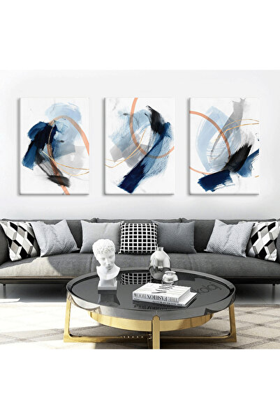 KOLAJTASARIM Soğuk Renkler Kombinasyonu Altın Çizgiler ve Mürekkep Sıçramalar...