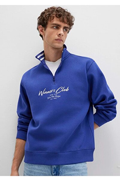 Mavi 0S10488-70695 Winners Club Printed Half Zipper Sweatshirt
