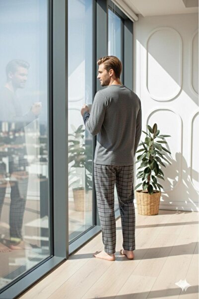 Sude HOMEWEAR Sunzer Men's Top Pocket Open Gray