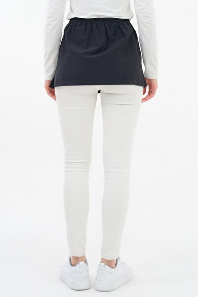 Saade Women's Elastic Waist Slit Skirt Extender Poplin Undergarment - Functional Use