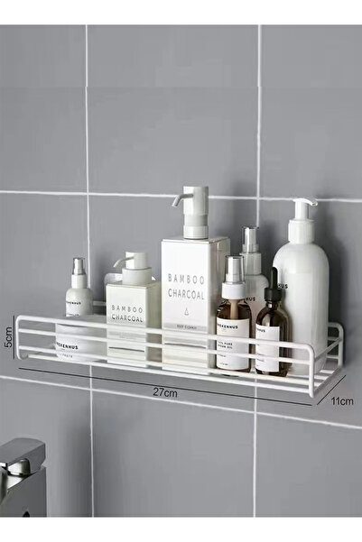 X SPRING Metal Wall-Mounted Storage Basket with Hooks for Kitchen Sink Drainage / Bathroom Vanity Organizer