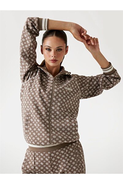 Guess Aggie Active Scuba Zip-Sweatshirt für Damen, mehrfarbig