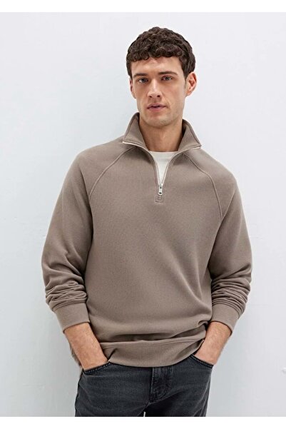 Mavi 0S10483-70380 Yarım Fermuarlı Sweatshirt BEJ