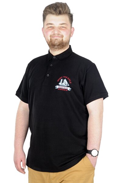 ModeXL Mode Xl Large Size T-shirt Polo Yatch Club 22344 Black