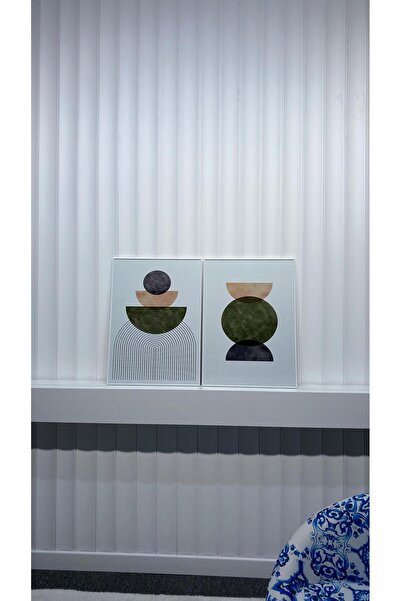 Tablomtr Metal Framed Real Glass Table Geliat Set of 2