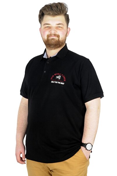 ModeXL Mode Xl Large Size T-shirt Polo New World 22339 Black
