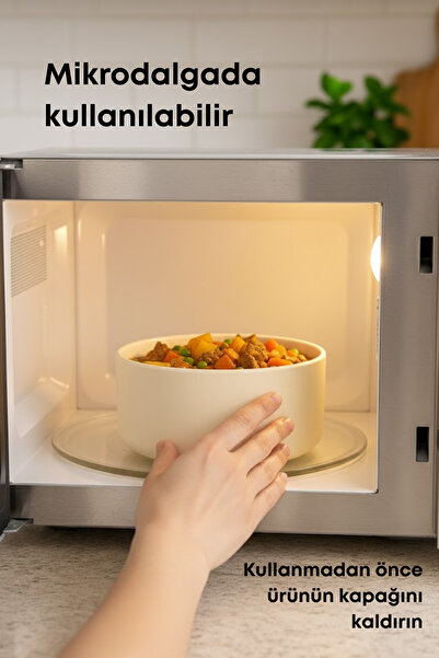 grimorlife 4 Leak-Proof Round Food Storage Containers 0.45 Lt + 0.80 Lt + 1.5 Lt + 2.5 Lt. Beige