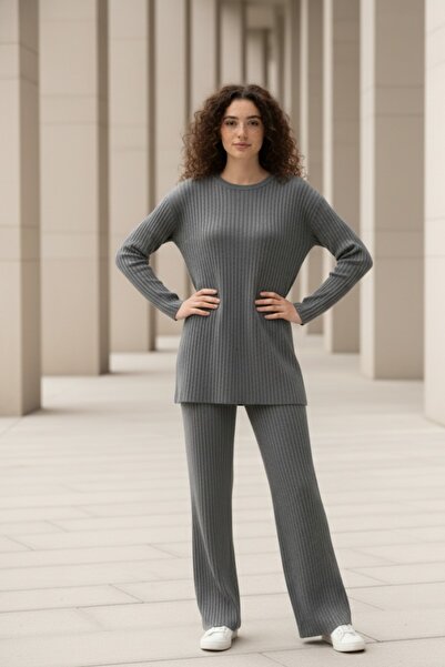 EYYE Pamut bordás női blúz nadrág kétrészes szett