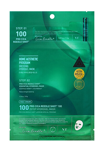 VT COSMETICS VT Pro Cica Reedle Shot 100 2 Step Hydrogel Mask / Yoğun Yatıştı...
