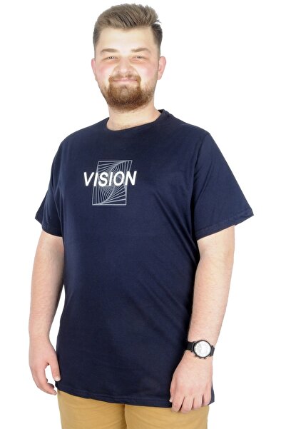 ModeXL Mode Xl Великий розмір Футболка з круглим вирізом Vision 22186 Синій