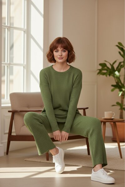 EYYE Pamut bordás női blúz nadrág kétrészes szett